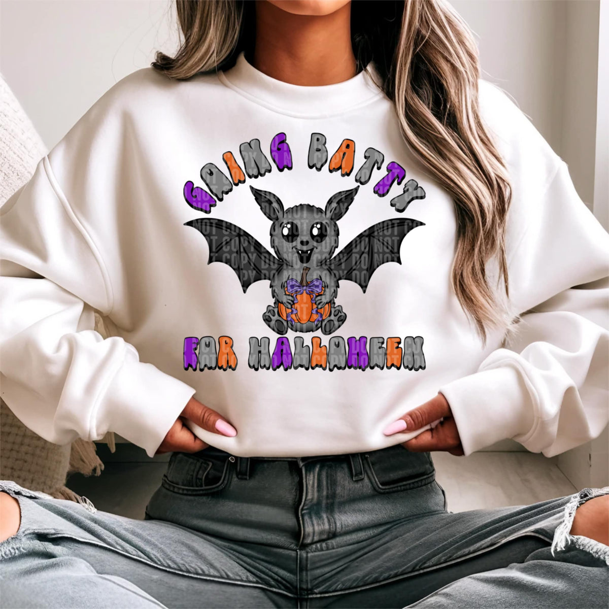 Going Batty For Halloween (lane) DTF transfer