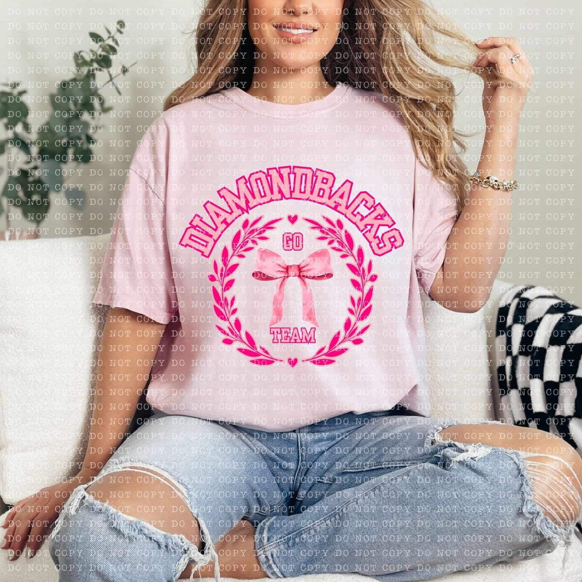 Diamondbacks go team PINK (ECHT) 24822 DTF transfer