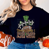 Stadium lights & Jesus Christ (Sequin green crosse, football stripe, and football  11758 DTF transfer