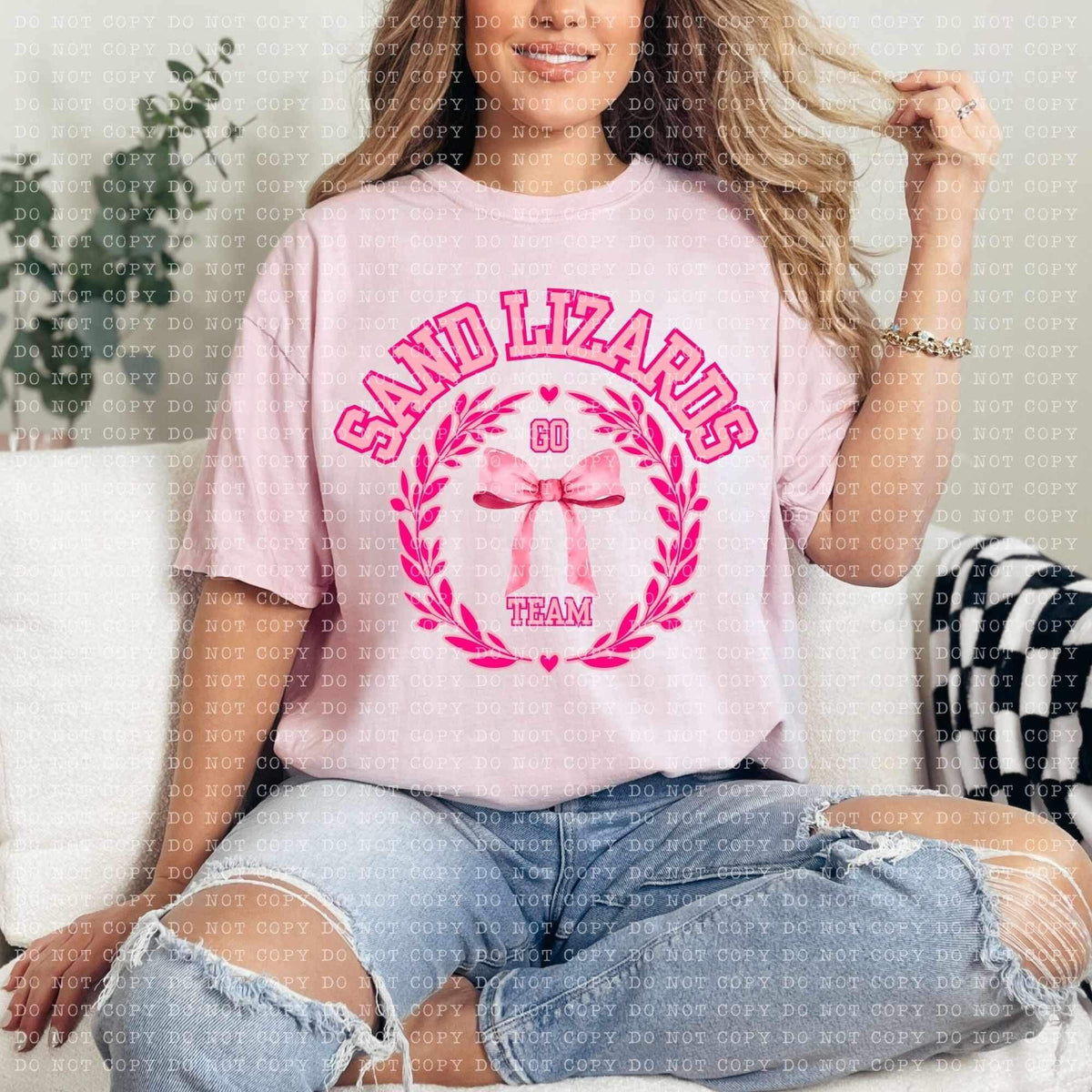 Sand lizards go team PINK (ECHT) 24782 DTF transfer