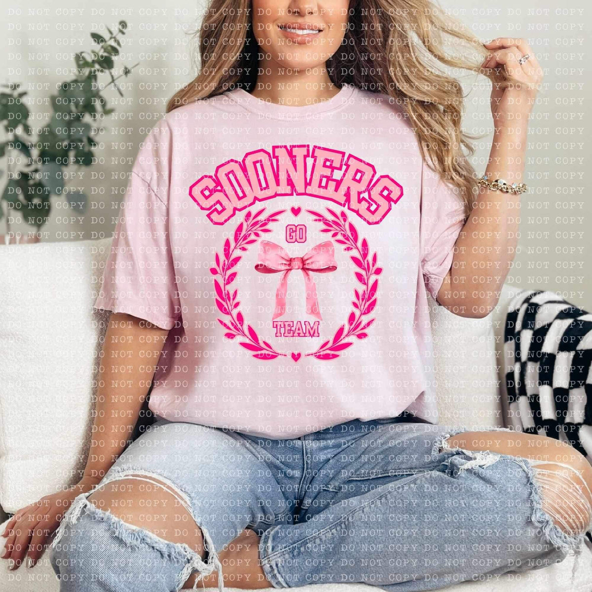 Sooners go team PINK (ECHT) 24781 DTF transfer