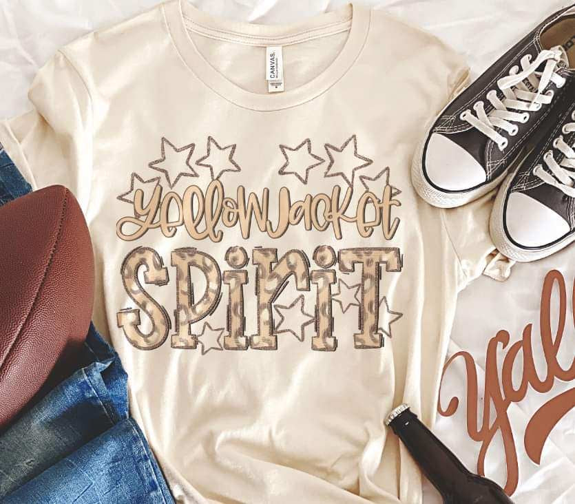 Yellowjacket spirit leopard 33837 DTF transfer