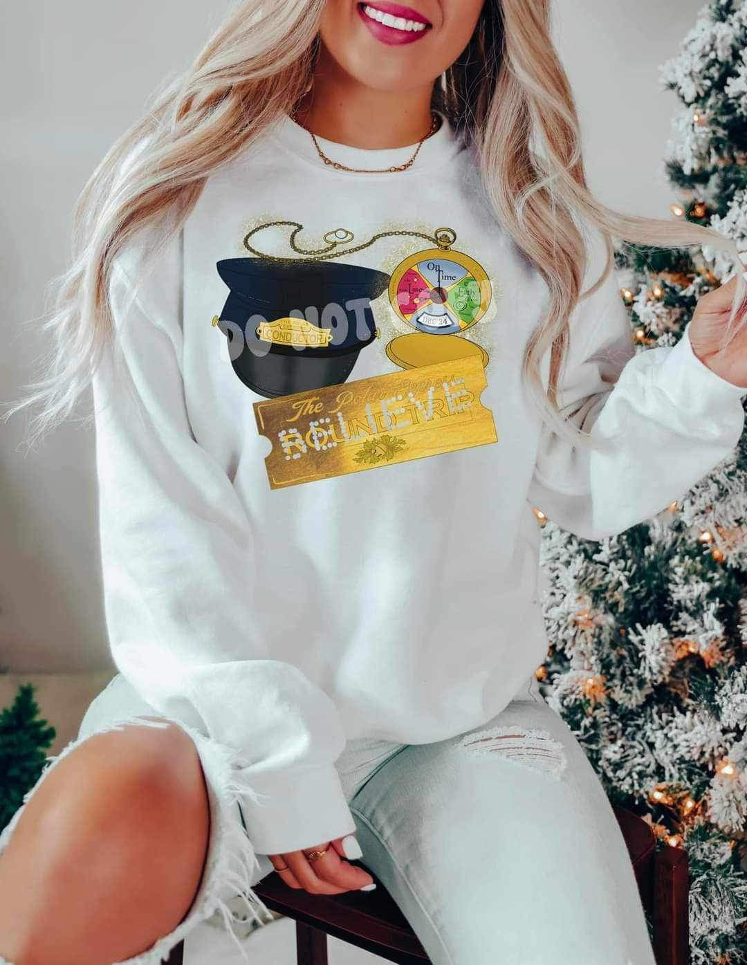 Conductor hat, gold ticket, clock) 11861 DTF transfer
