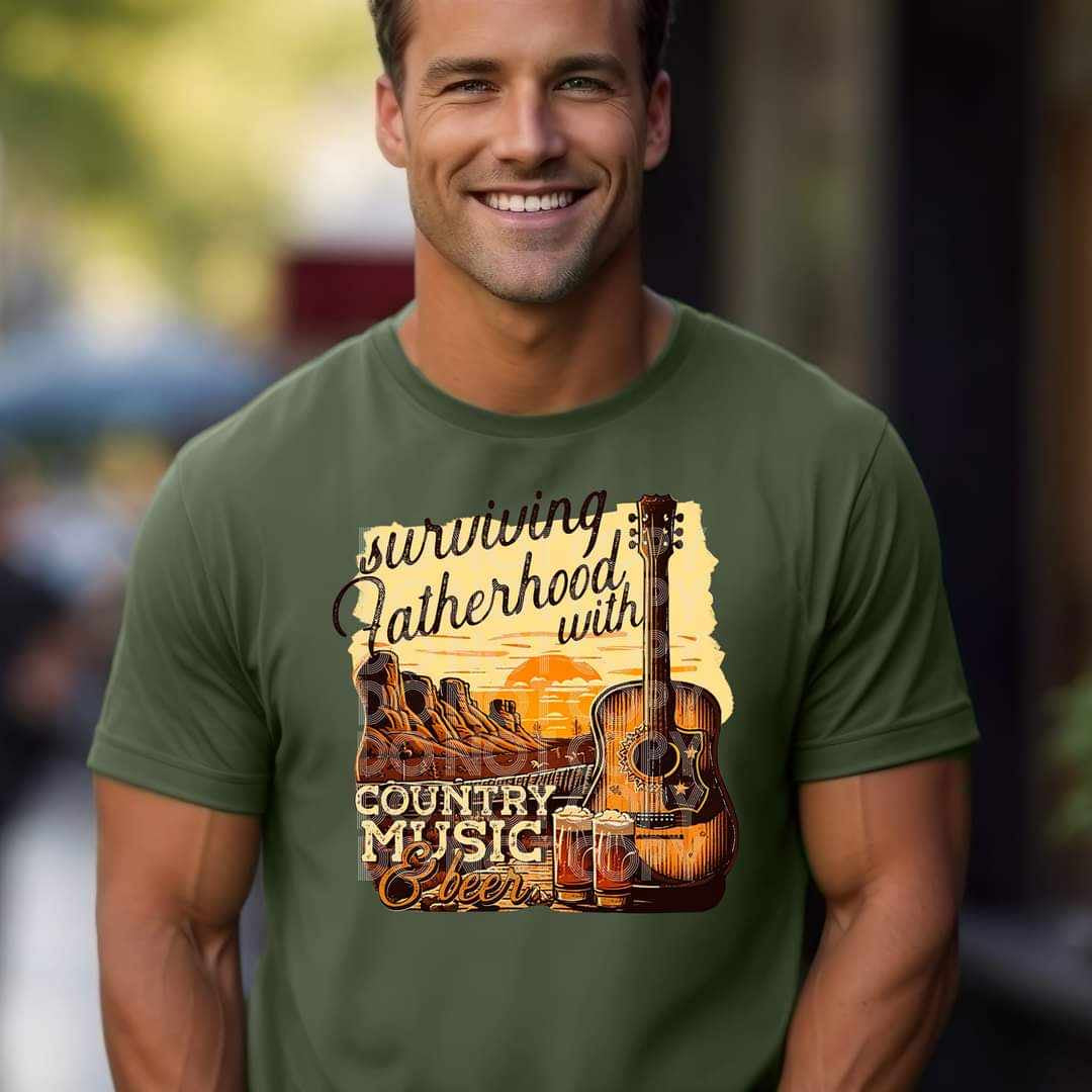 Surviving fatherhood with country music 33873 DTF transfer