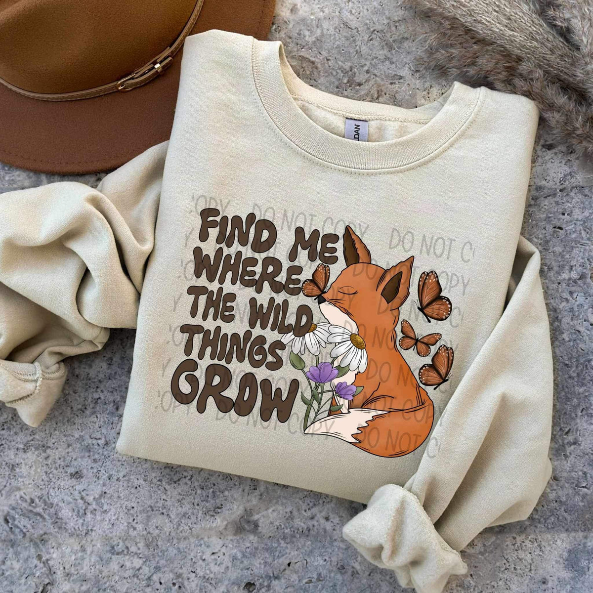 Find me where the wild things grow fox (SWD) 24911 DTF transfer