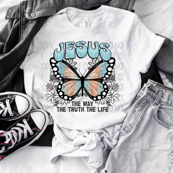 Jesus the way the truth butterfly (SWD) 24932 DTF transfer