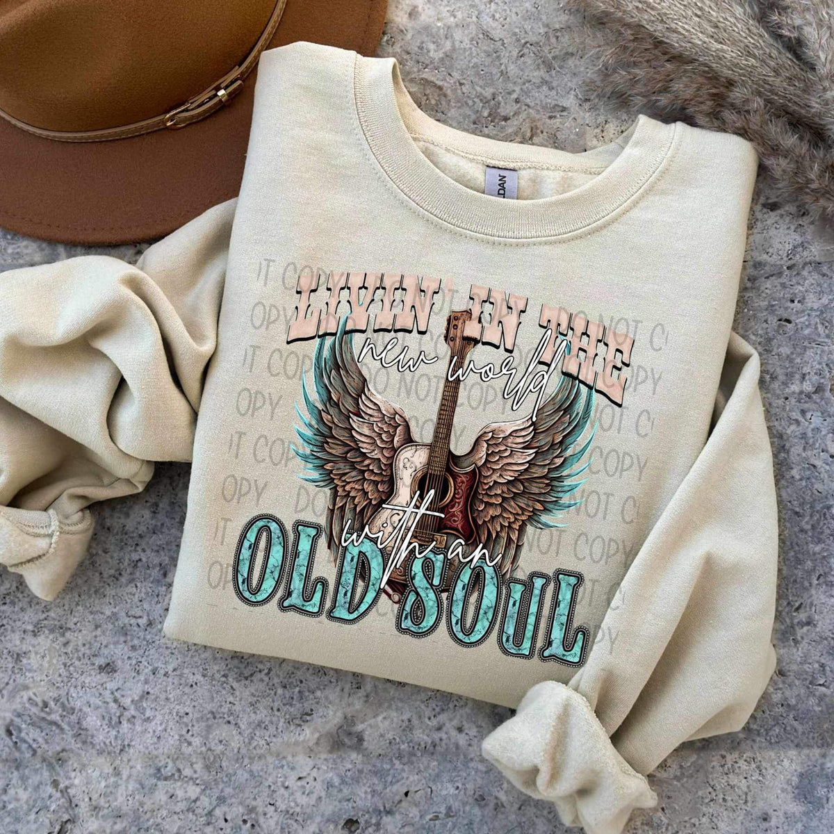 Livin in the new world with an old soul (SWD) 24905 DTF transfer