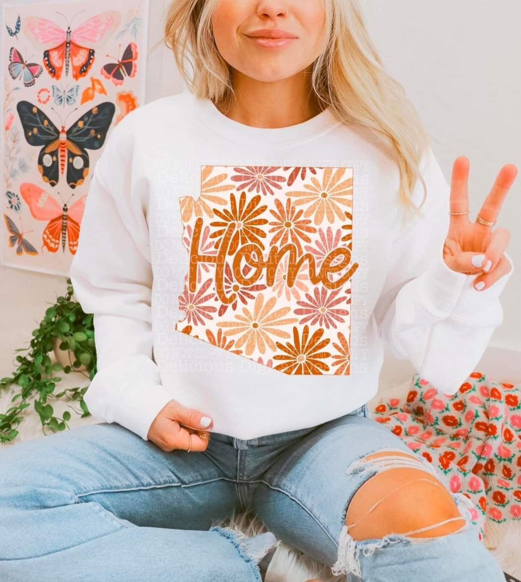 Home floral state Arizona (DDD) 33924 DTF transfer
