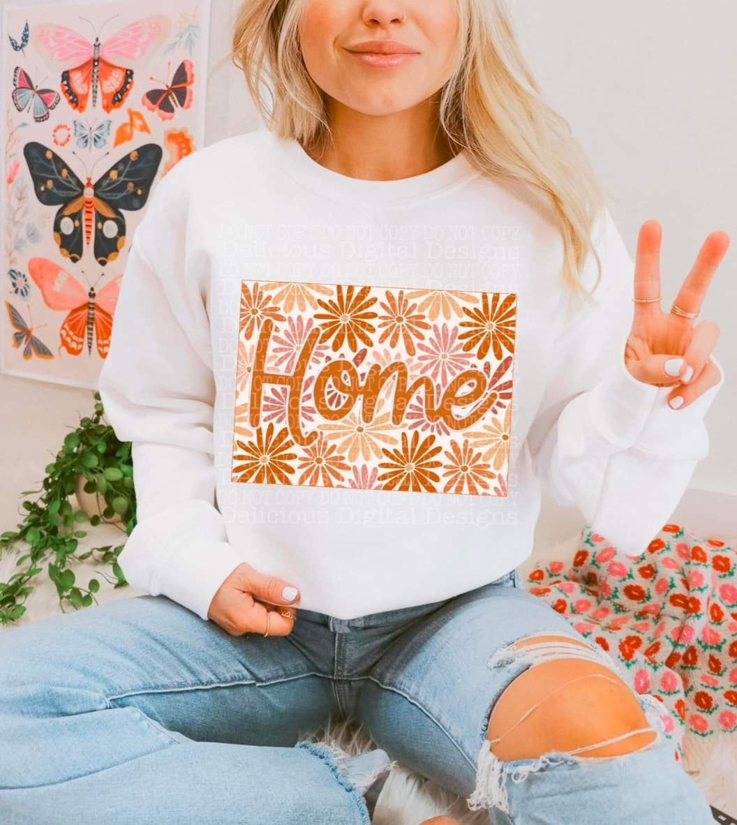 Home floral state Wyoming (DDD) 33881 DTF transfer