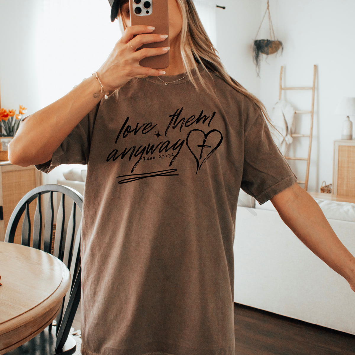 Love them Anyway luke 23:34 black (SBB) 110983 DTF transfer