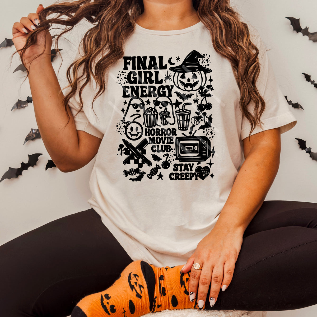 Final Girl Energy Collage black (MMD) 110980 DTF transfer