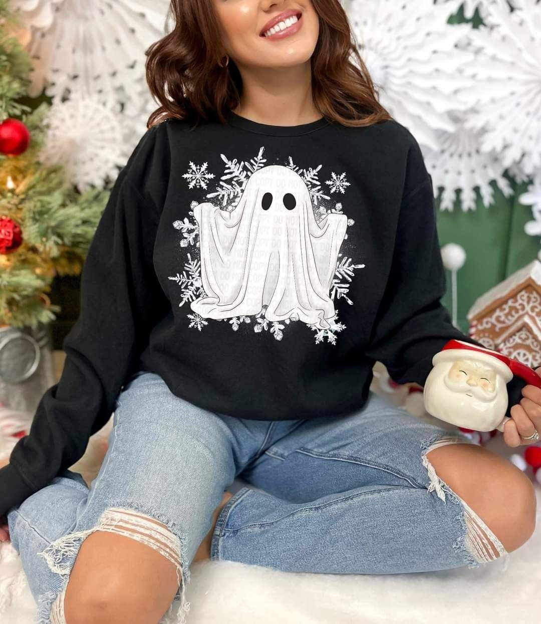 Ghost with snowflakes 11872 DTF Transfer