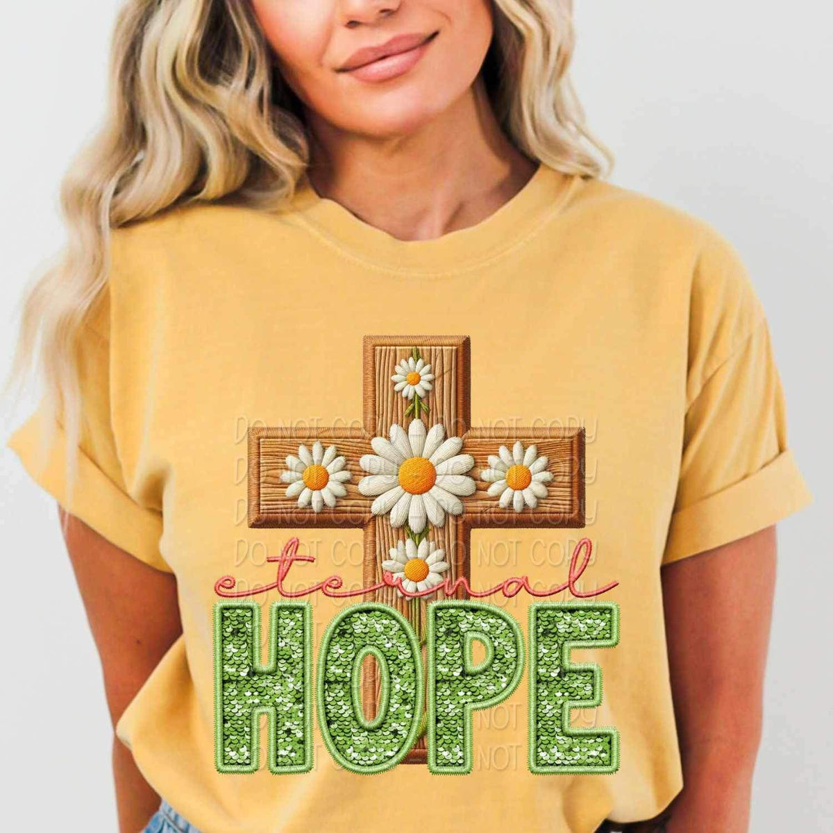 Eternal hope cross 24959 DTF transfer