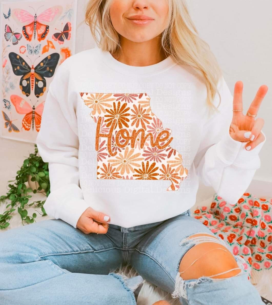 Home floral state Missouri (DDD) 33905 DTF transfer