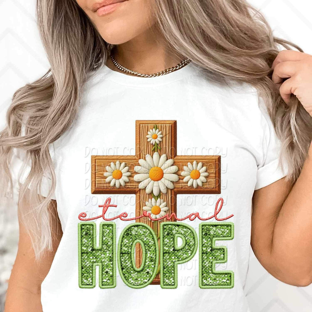 Eternal hope cross 24959 DTF transfer