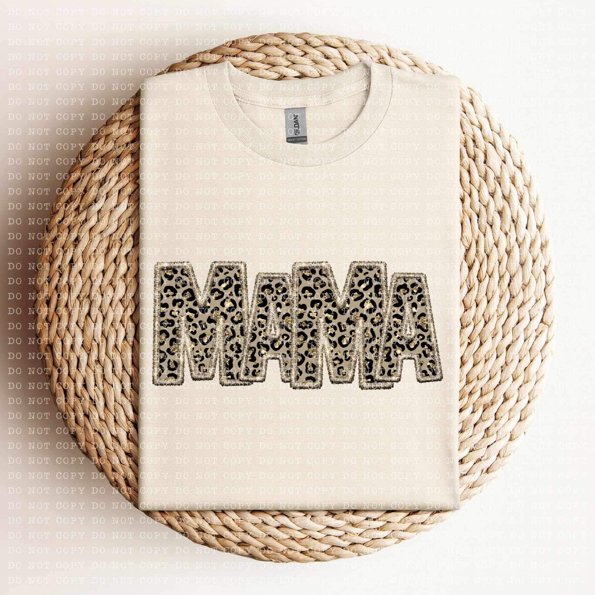 Mama (sequin leopard embroidery) 11977 DTF Transfer