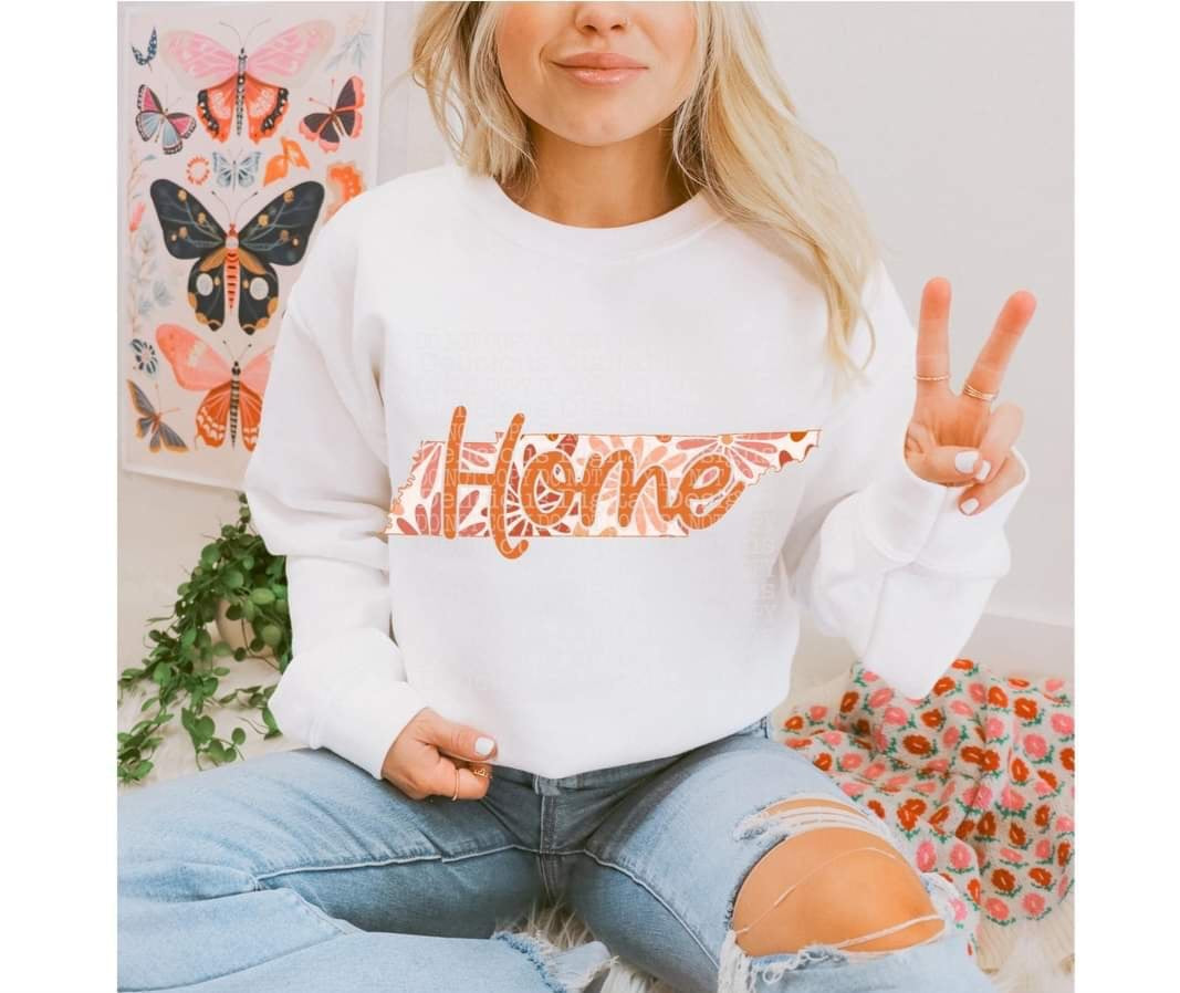 Home floral state Tennessee (DDD) 33891 DTF transfer