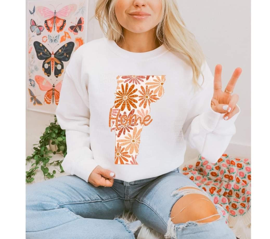 Home floral state Vermont (DDD) 33888 DTF transfer