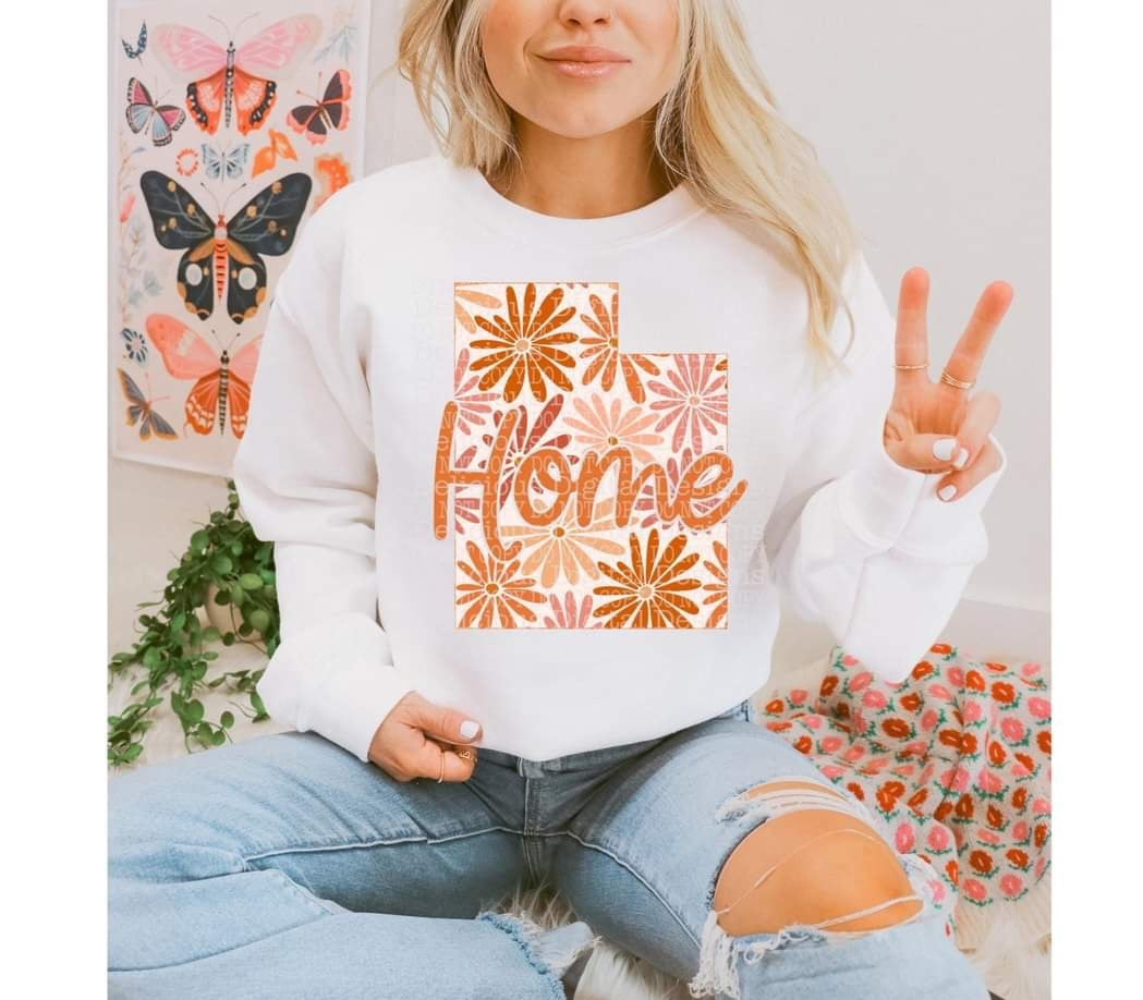 Home floral state Utah (DDD) 33887 DTF transfer