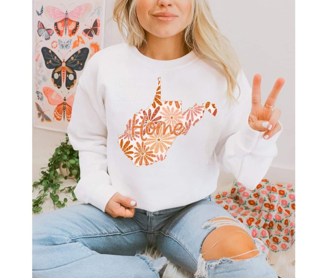 Home floral state West Virginia (DDD) 33885 DTF transfer