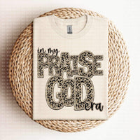 In my praise god era (sequin leopard embroidery) 11964 DTF Transfer