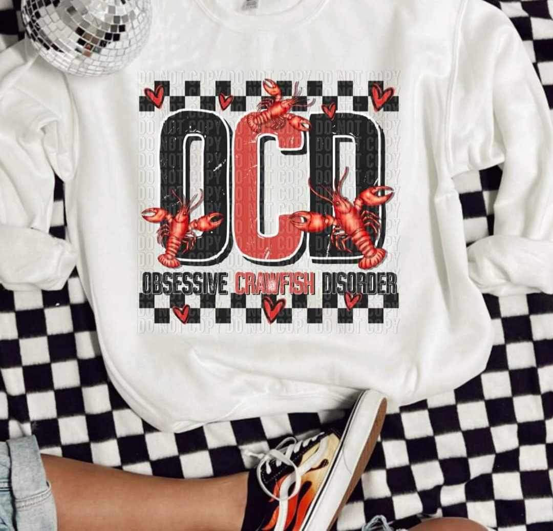 OCD obsessive crawfish disorder (CCD) 24975 DTF transfer