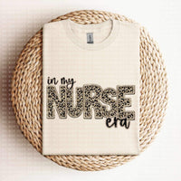 In my Nurse era (sequin leopard embroidery) 11961 DTF Transfer