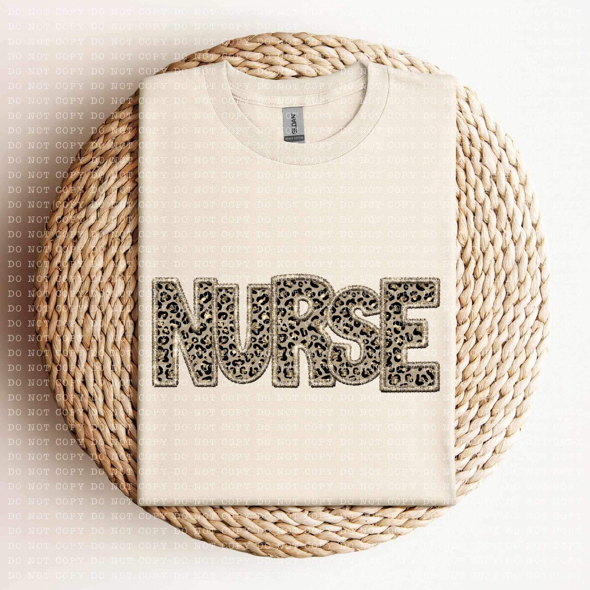 Nurse (sequin leopard embroidery) 11960 DTF Transfer