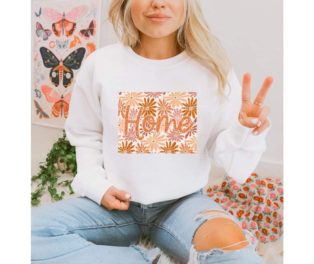 Home floral state Colorado (DDD) 33880 DTF transfer