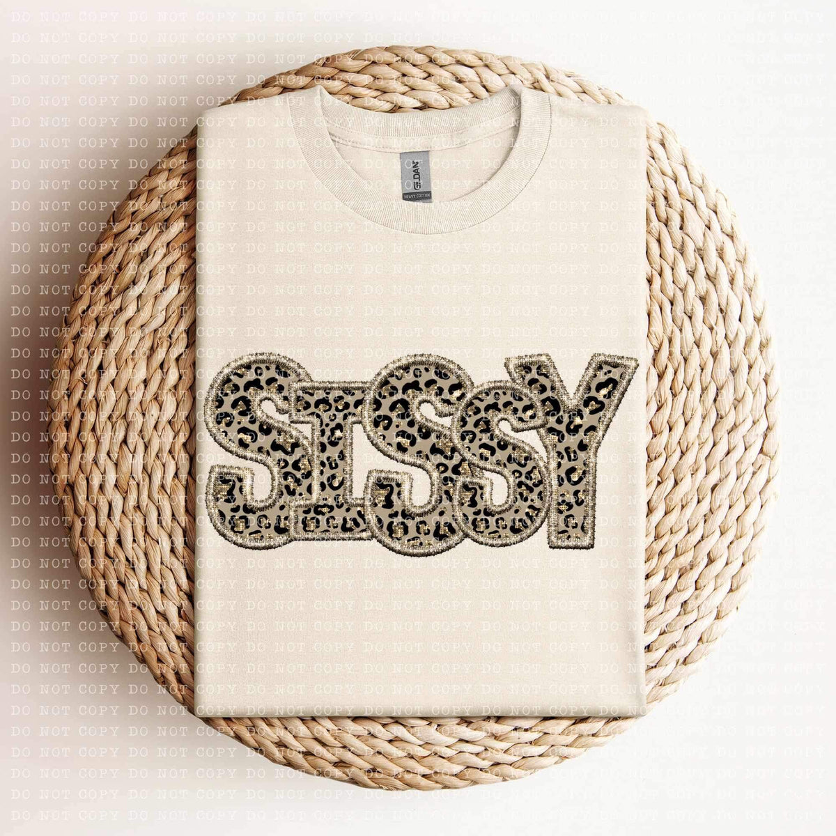 Sissy (sequin leopard embroidery) 11958 DTF Transfer