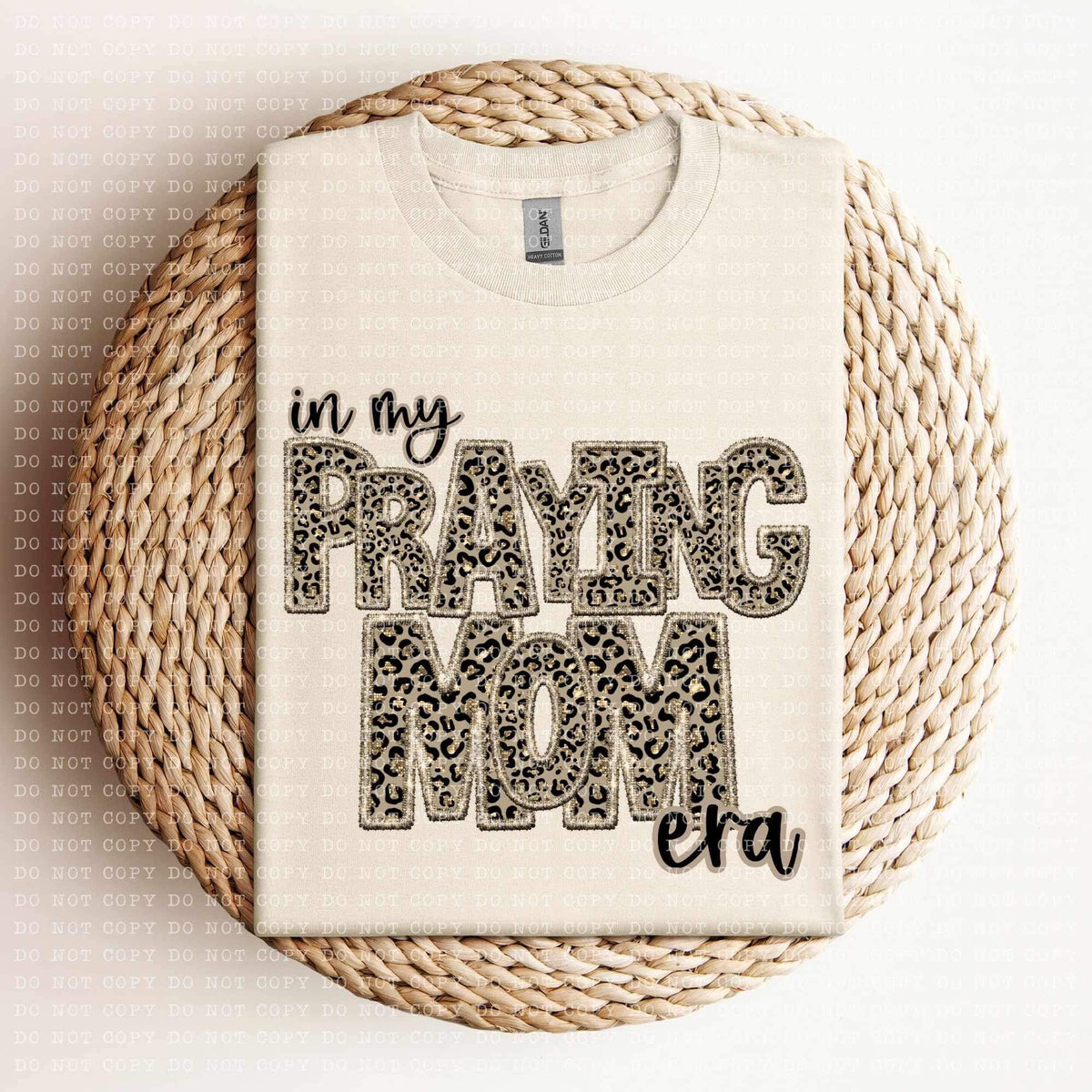 In praying mom era (sequin leopard embroidery) 11956 DTF Transfer