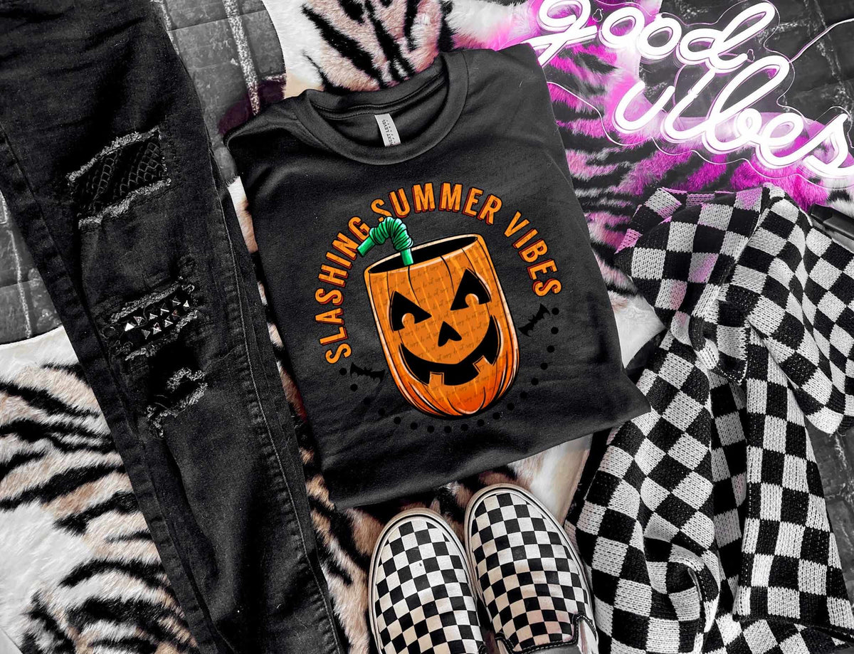 Slashing summer vibes pumpkin 33940 DTF transfer