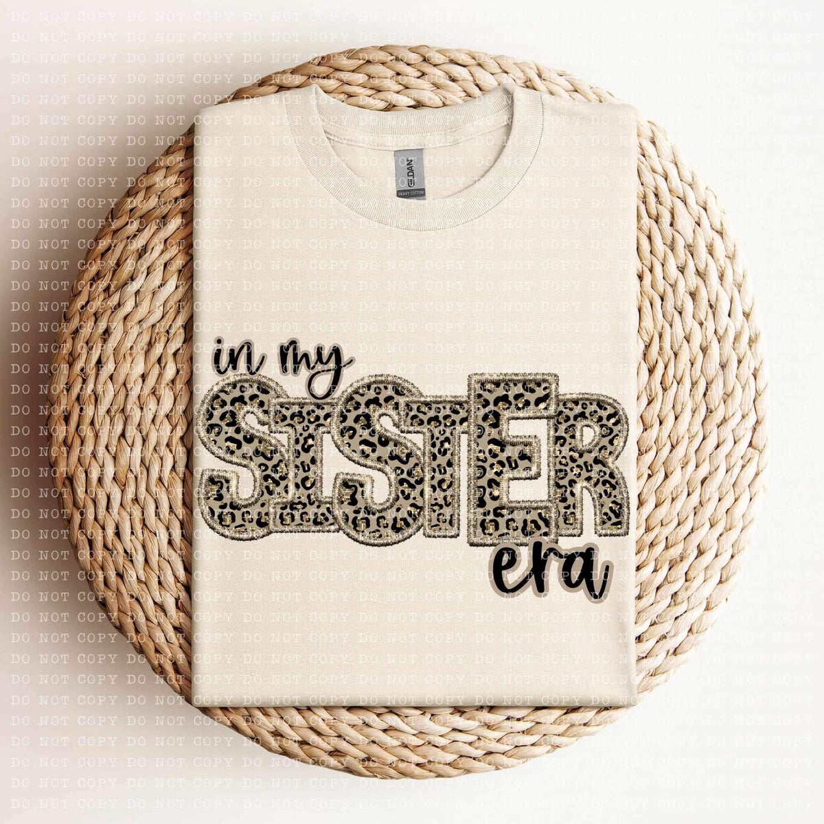 In my sister era (sequin leopard embroidery) 11944 DTF Transfer