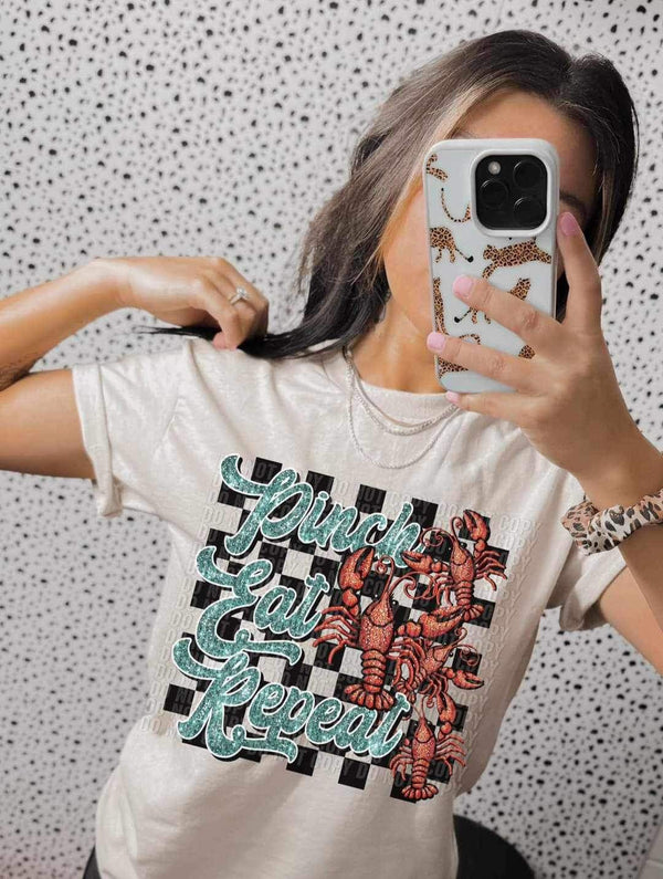 Pinch eat repeat crawfish (CCD) 24968 DTF transfer