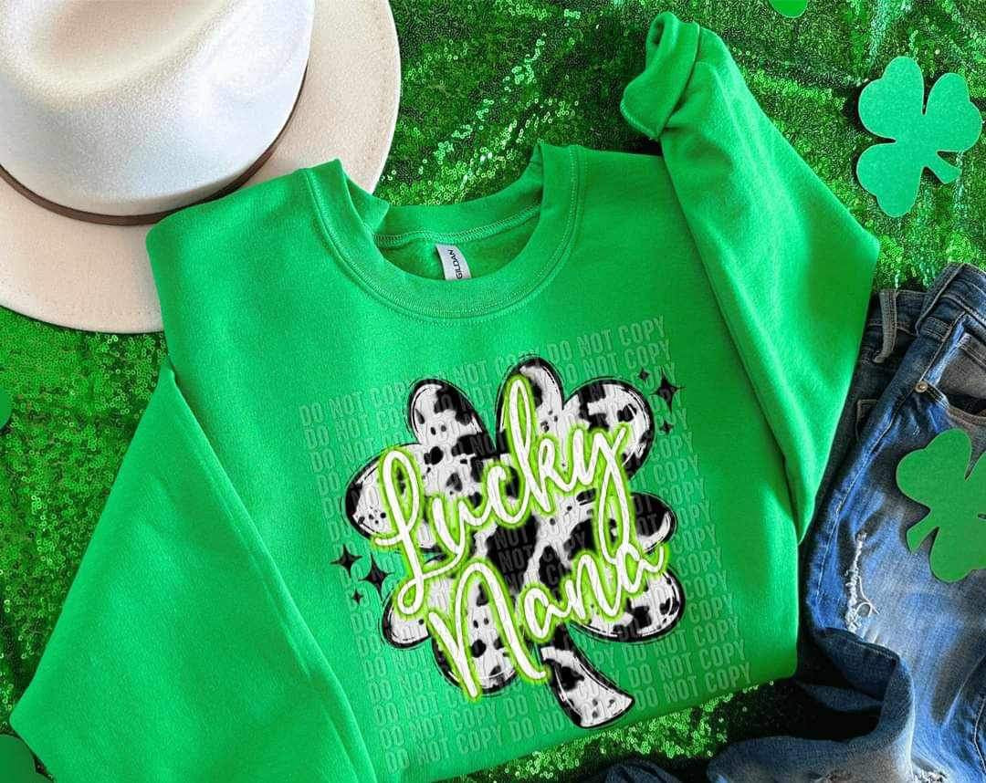 Lucky nana cow print clover (CCD) 24986 DTF transfer
