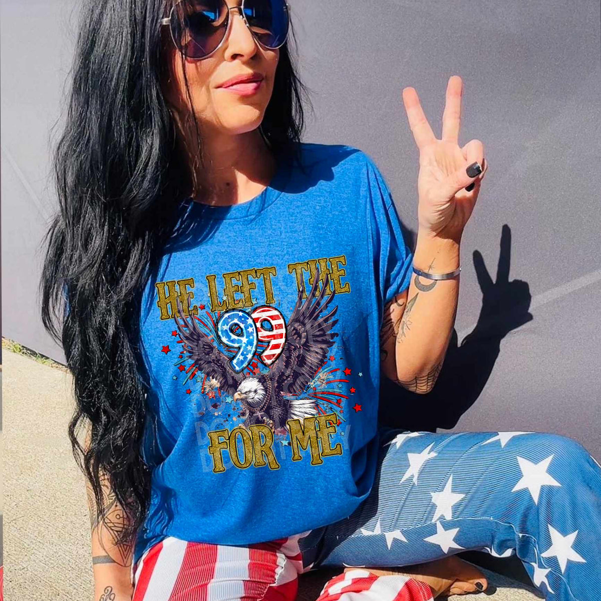 He left the 99 for me Eagle 33981 DTF transfer