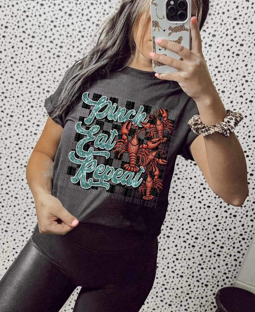 Pinch eat repeat crawfish (CCD) 24968 DTF transfer
