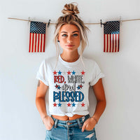 Red white and blessed glitter 33971 DTF transfer