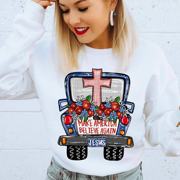 Make america believe again truck 33970 DTF transfer