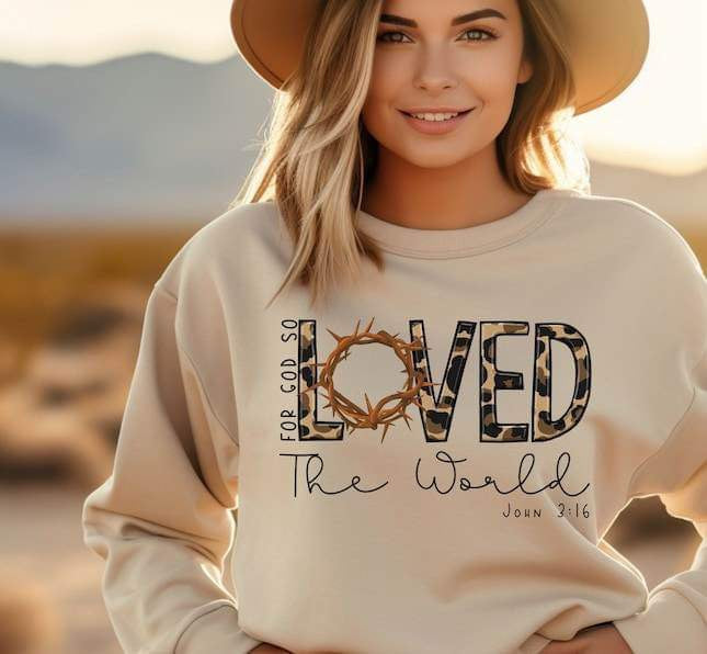 For god so loved the world 25056 DTF transfer