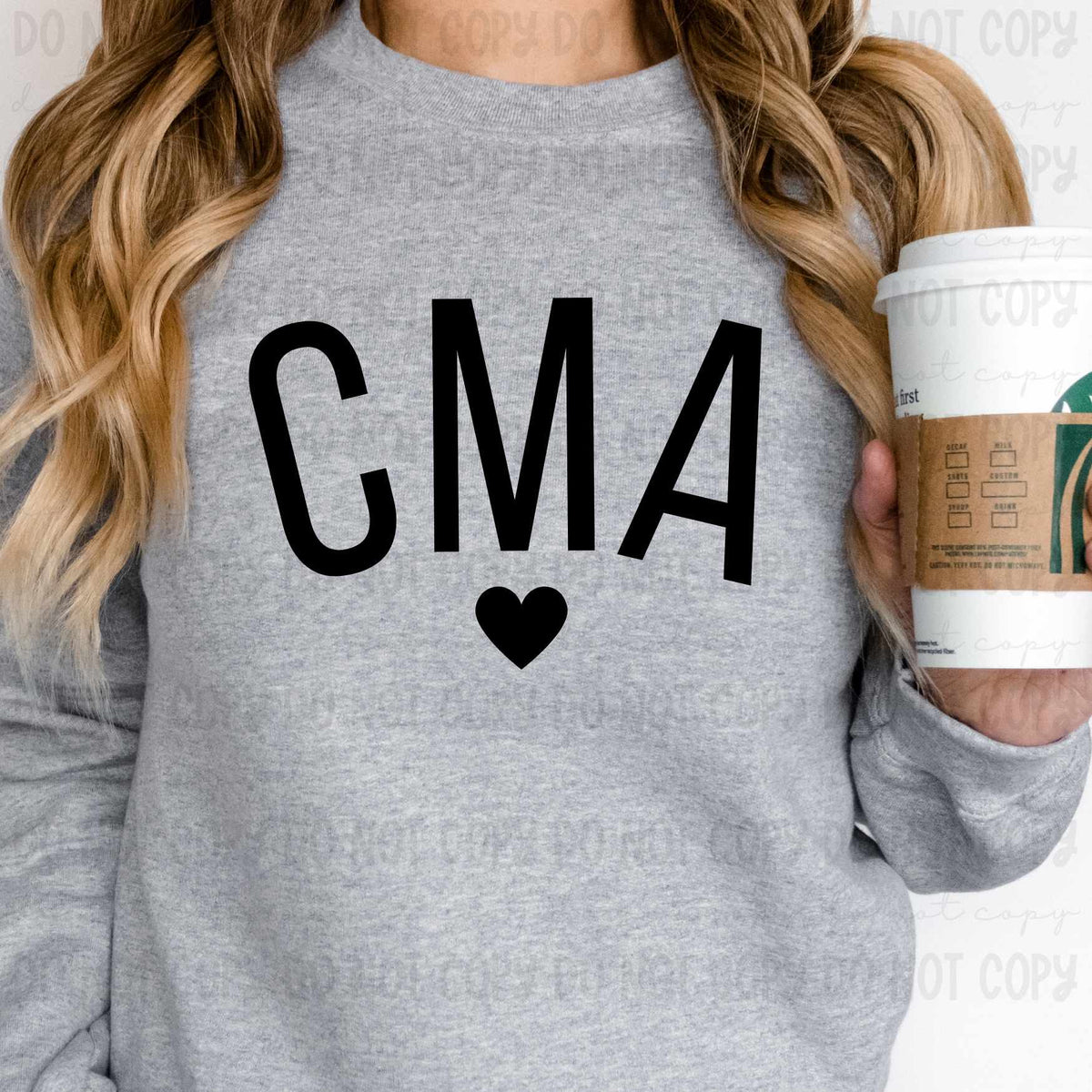 CMA black with heart 33992 DTF transfer