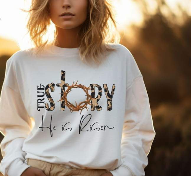 True story he is risen leopard 25048 DTF transfer