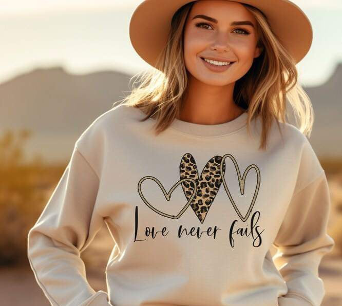 Love never fails trio hearts 25047 DTF transfer