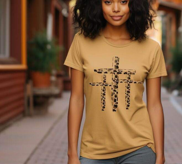 trio leopard crosses 25042 DTF transfer