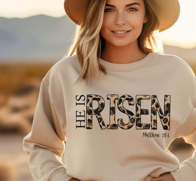 He is risen leopard 25046 DTF transfer