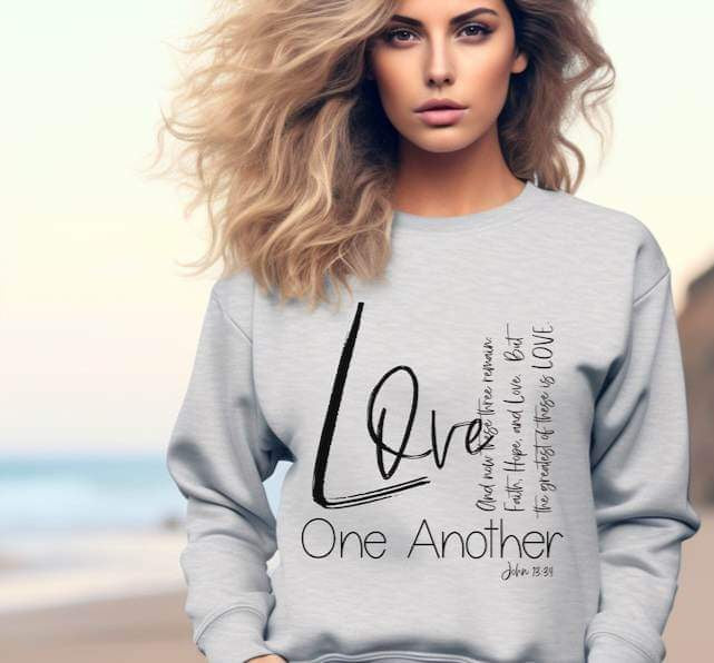 Love one another BLACK 25044 DTF transfer