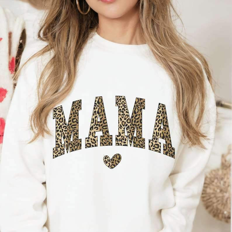 Mama with heart leopard 25035 DTF transfer