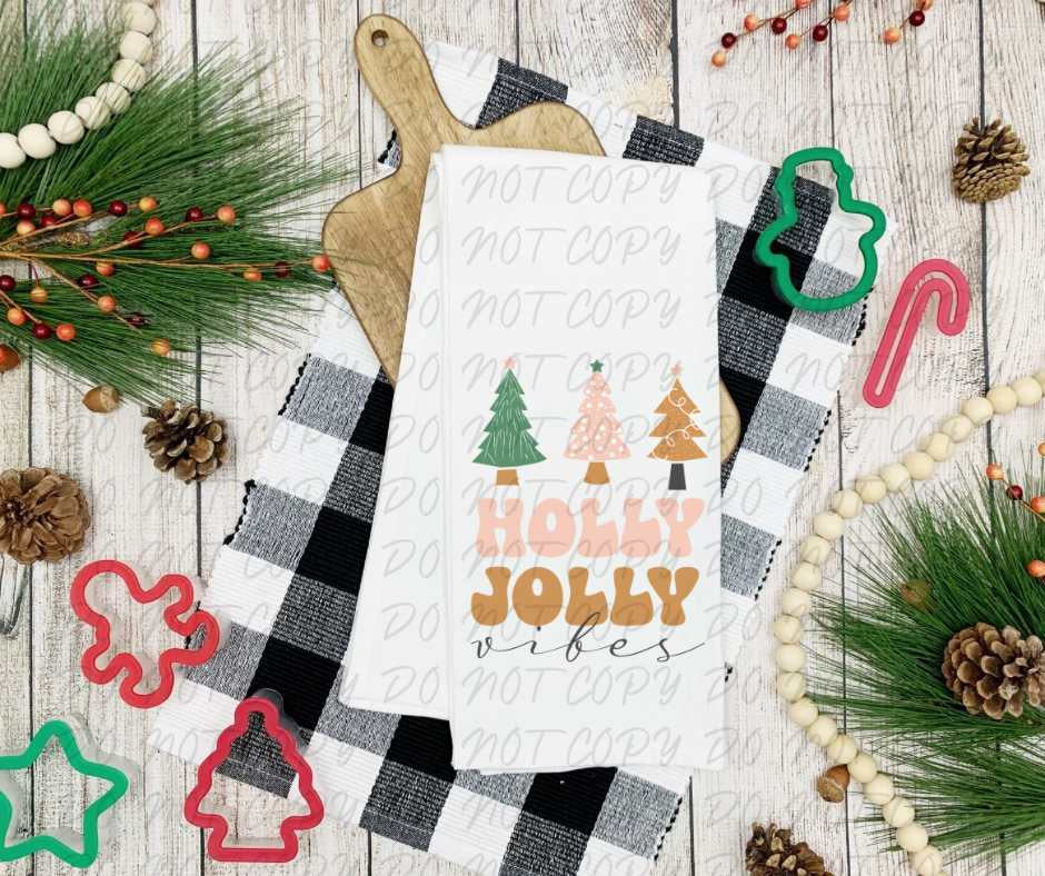 Holly jolly vibes (vintage) 67283 DTF transfer