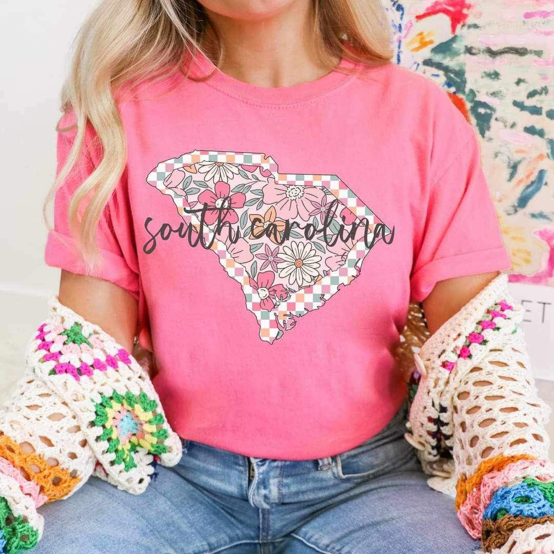 South Carolina floral print 25095 DTF transfer