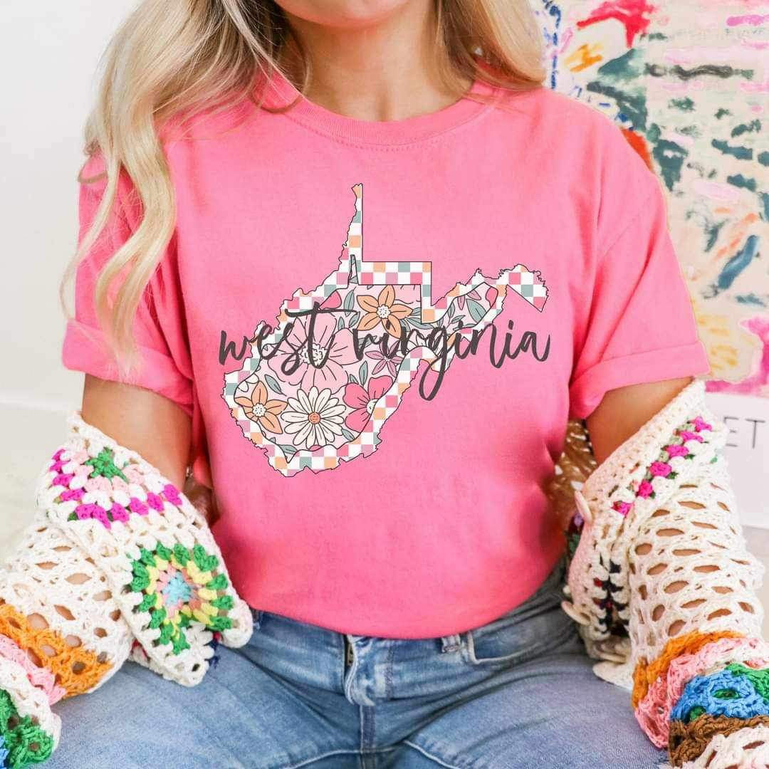 West Virginia floral print 25091 DTF transfer